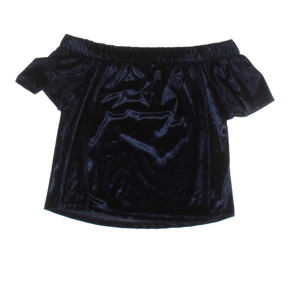 4 for $15🎃Xhilaration blue crushed velvet top - Picture 3 of 3